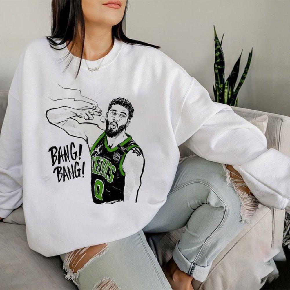 Jayson Tatum Boston Celtics Cartoon Bang Bang Collection Sweatshirt